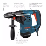 Bosch 8 Amp SDS-Plus 1-1/8 in. Corded Variable Speed Rotary Hammer Drill with Carrying Case thumbnail 2
