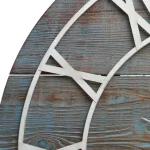 Pinnacle 36 in. Rustic Washed Gray Wood Plank Frameless Wall Clock thumbnail 4