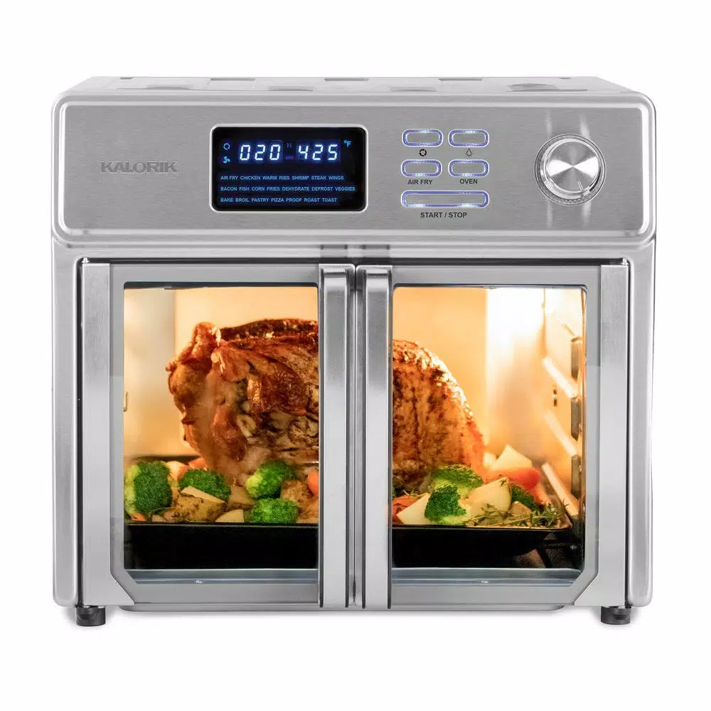 Kalorik Digital Maxx 26 qt. Stainless Steel Air Fryer Oven with Rotisserie