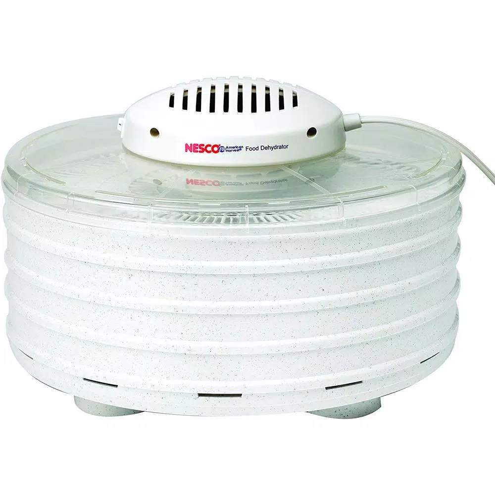 Nesco 4-Tray White Expandable Food Dehydrator with 400W Power and Radial Air Flow