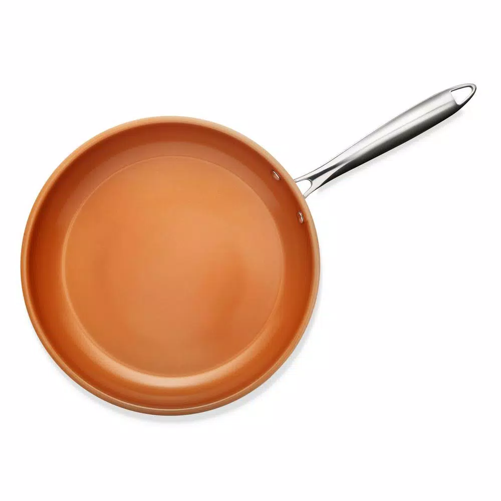 Gotham Steel 12 in. Stainless Steel Non-Stick Ti-Cerama Frying Pan, Induction Compatible