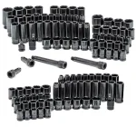 Husky 108-Piece 3/8 in. and 1/2 in. Drive Master Impact Socket Set thumbnail 1
