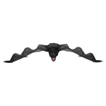 Northlight 33 in. Animated Spooky Hanging Bat Halloween Decoration with Glowing Red Eyes and Sound thumbnail 1