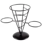 Creative Home Black Iron Wire French Fry Holder Set with 2 Ceramic Ramekins for Dipping Sauce thumbnail 1