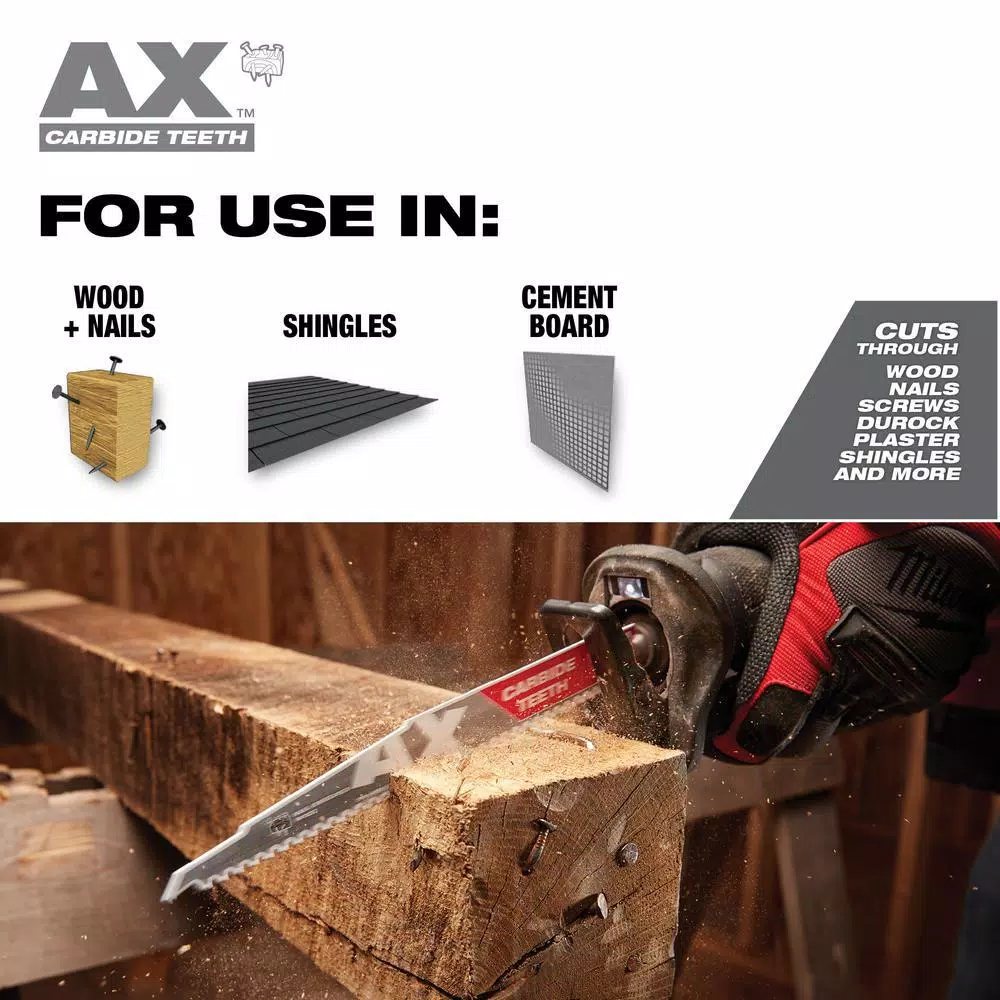 Milwaukee Hole Dozer 9-Piece Bi-Metal Hole Saw Set with AX Carbide Reciprocating Saw Blade