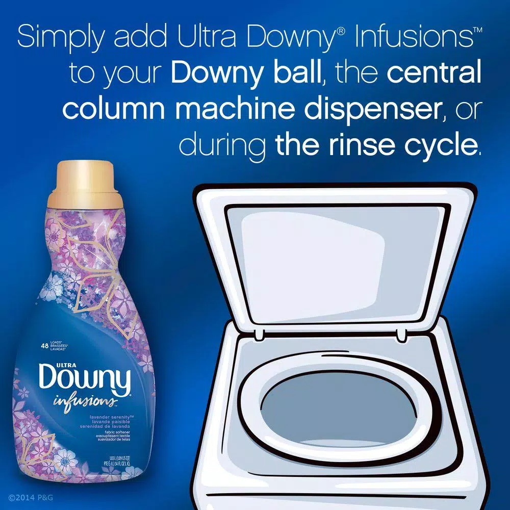 Downy Infusions Lavender Serenity Liquid Fabric Softener, 41 oz (48 Loads)