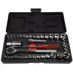 Stalwart 40-Piece SAE and Metric Socket Set with 3/8 in. Drive Ratchet and Carrying Case thumbnail 1