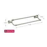 Delta Mandara 24 in. Double Towel Bar, Brushed Nickel thumbnail 5