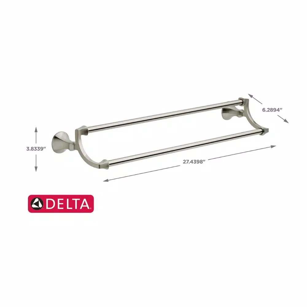 Delta Mandara 24 in. Double Towel Bar, Brushed Nickel