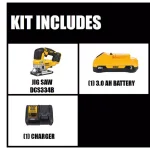 DEWALT 20V MAX XR Cordless Brushless Jigsaw Kit with 3.0Ah Battery and Charger thumbnail 2