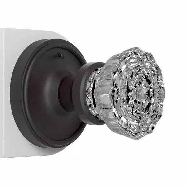 Nostalgic Warehouse Waldorf Crystal Privacy Door Knob, Oil-Rubbed Bronze, 2-3/8 in. Backset
