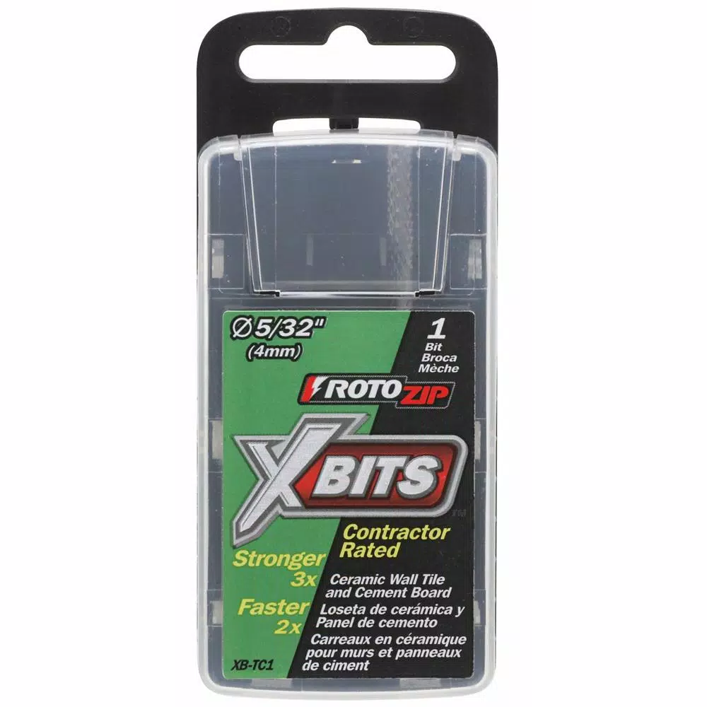Rotozip X-Bit 5/32 in. Rotary Tool Tile Cutter Bit for Underlayment, Hardboard, and Cement Board