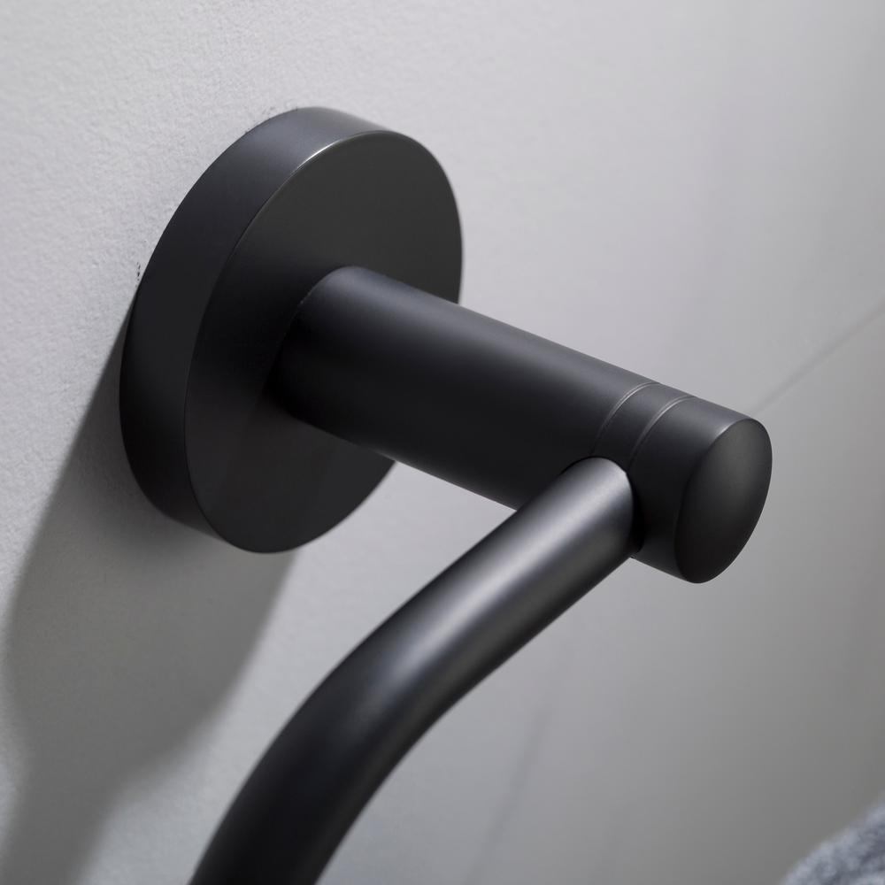 Kraus Elie Matte Black Solid Brass Hand Towel Ring