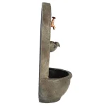 Sunnydaze Decor Messina Resin Florentine Stone Solar Outdoor Wall Fountain thumbnail 4