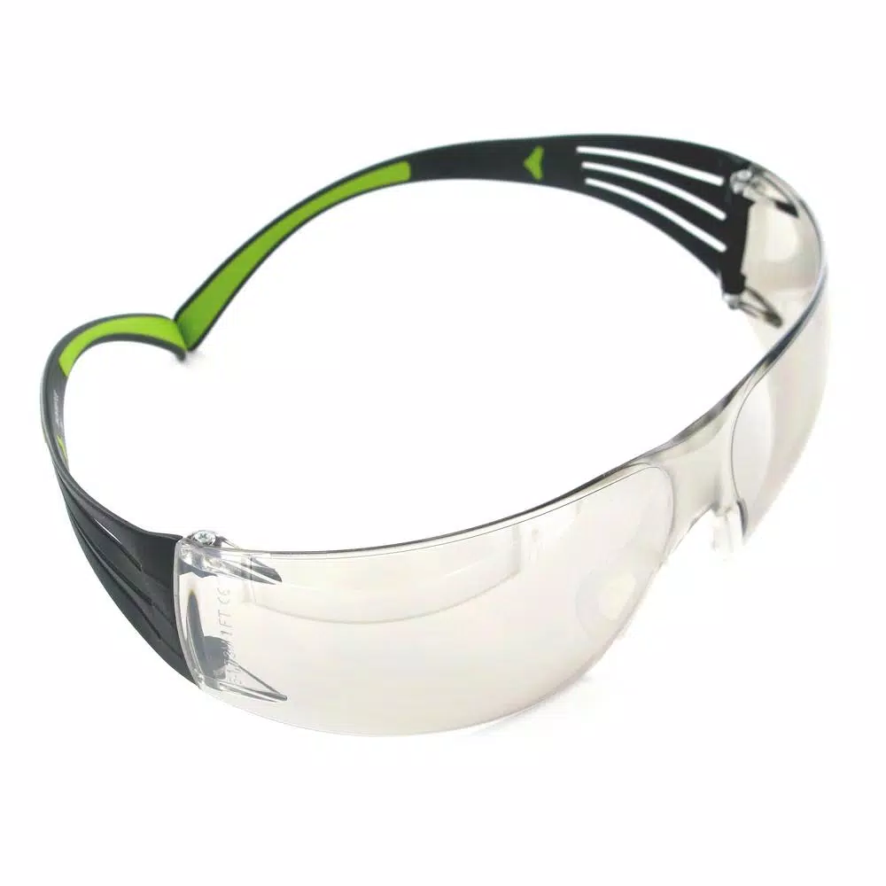 3M SecureFit 400 Series Safety Eyewear, Black/Neon Green, Anti-Fog, 3-Pack