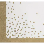 Sugar Plum Party SugarPlum Collection 32-Piece Gold and White Polka Dot Disposable Cocktail Paper Napkins thumbnail 2
