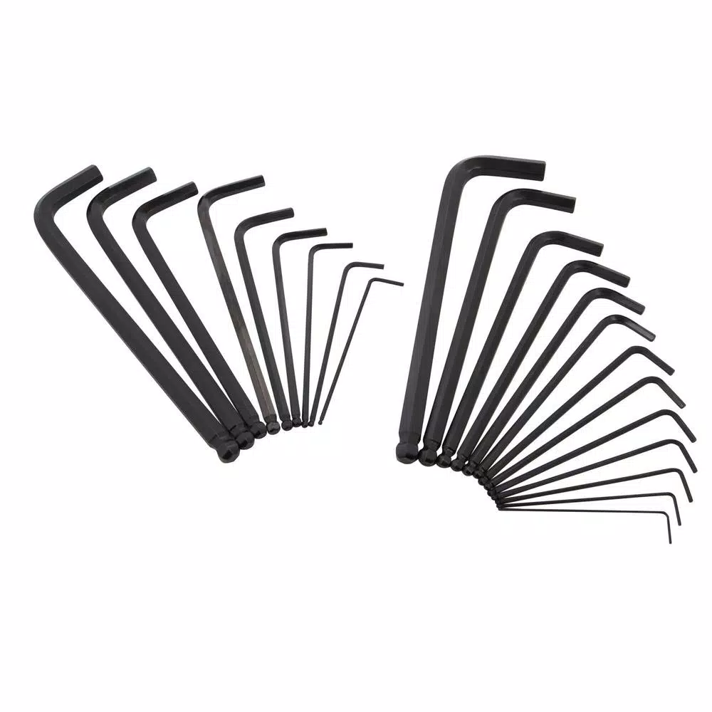 Steelman 23-Piece SAE and Metric Long Arm Ball End T-Handle Hex Key Set