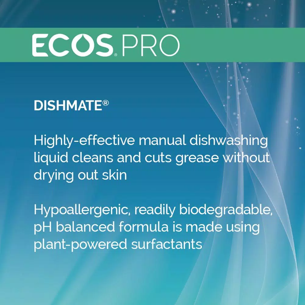 ECOS Pro Dishmate Free and Clear Manual Dishwashing Liquid, 128 oz.