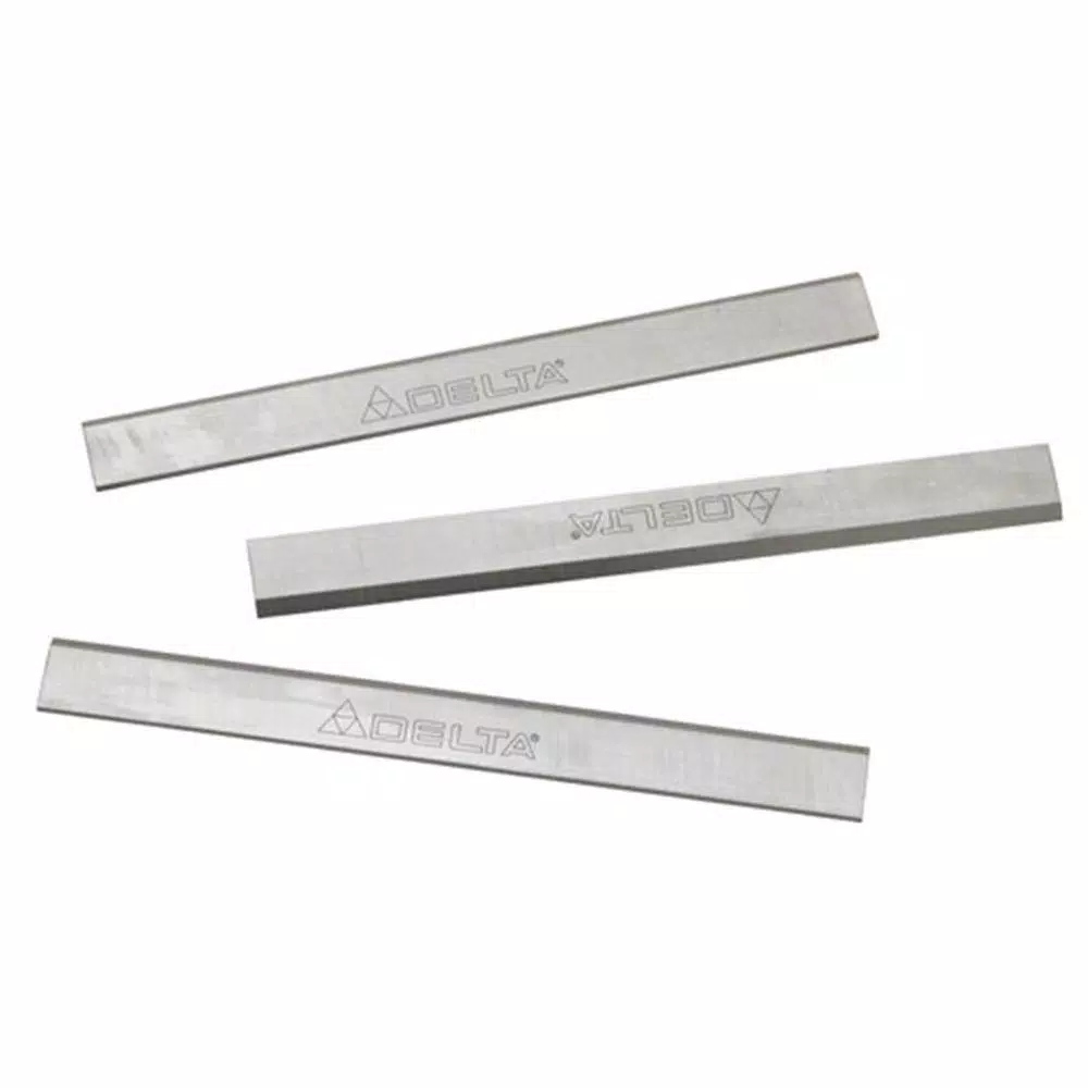 Delta 6 in. Industrial Jointer Knives, High Speed Steel Replacement Blades, 3-Pack
