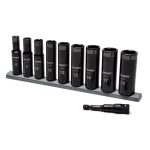 Husky 3/8 in. Drive Metric Thin Wall Deep Impact Socket Set, 10-Piece thumbnail 1