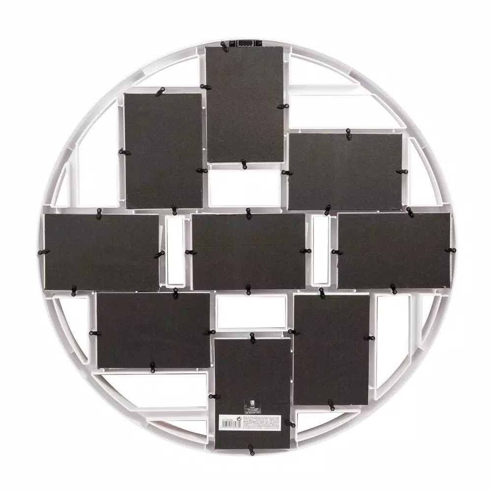 Umbra Luna White Multi-Opening Collage Picture Frame, Holds 9 Photos