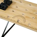 POWERTEC Portable Workbench with Bamboo Top and Heavy-Duty Steel Frame thumbnail 3