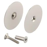 Prime-Line Satin Nickel Door Hole Cover Plate, 2-5/8 in. Diameter, Heavy Duty Steel thumbnail 1