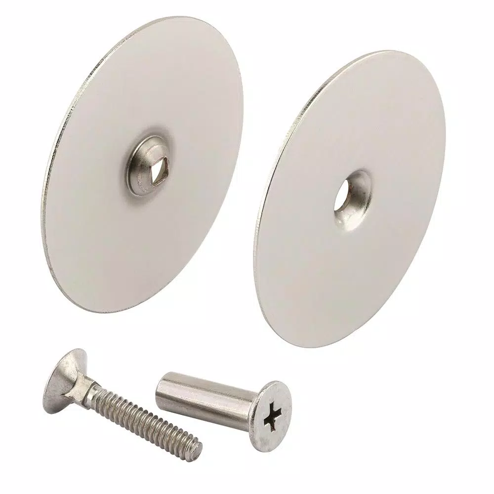 Prime-Line Satin Nickel Door Hole Cover Plate, 2-5/8 in. Diameter, Heavy Duty Steel