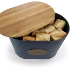 MegaChef 5-Piece Kitchen Canister Set with Bamboo Lids and Metal Construction thumbnail 5