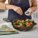 FINEX 12 in. Cast Iron Skillet with Stainless Steel Speed Cool Handle, Black thumbnail 2
