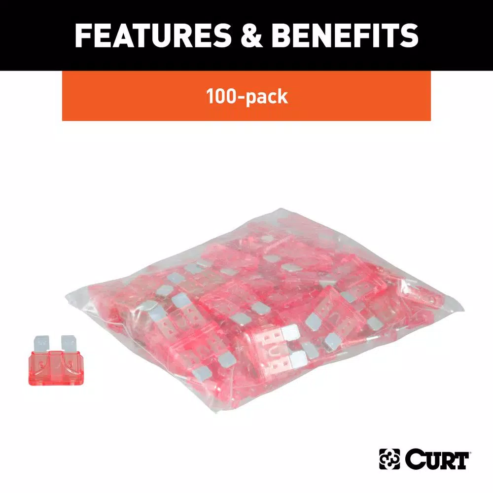 CURT 10-Amp ATC Universal Fuses, 100-Pack