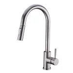 Vanity Art 16.7 in. Single-Handle Pull-Down Kitchen Faucet, Brushed Nickel thumbnail 1