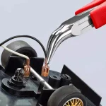 KNIPEX 4-1/2 in. Electronics Gripping Pliers with 45-Degree Angled Half-Round Jaws thumbnail 4