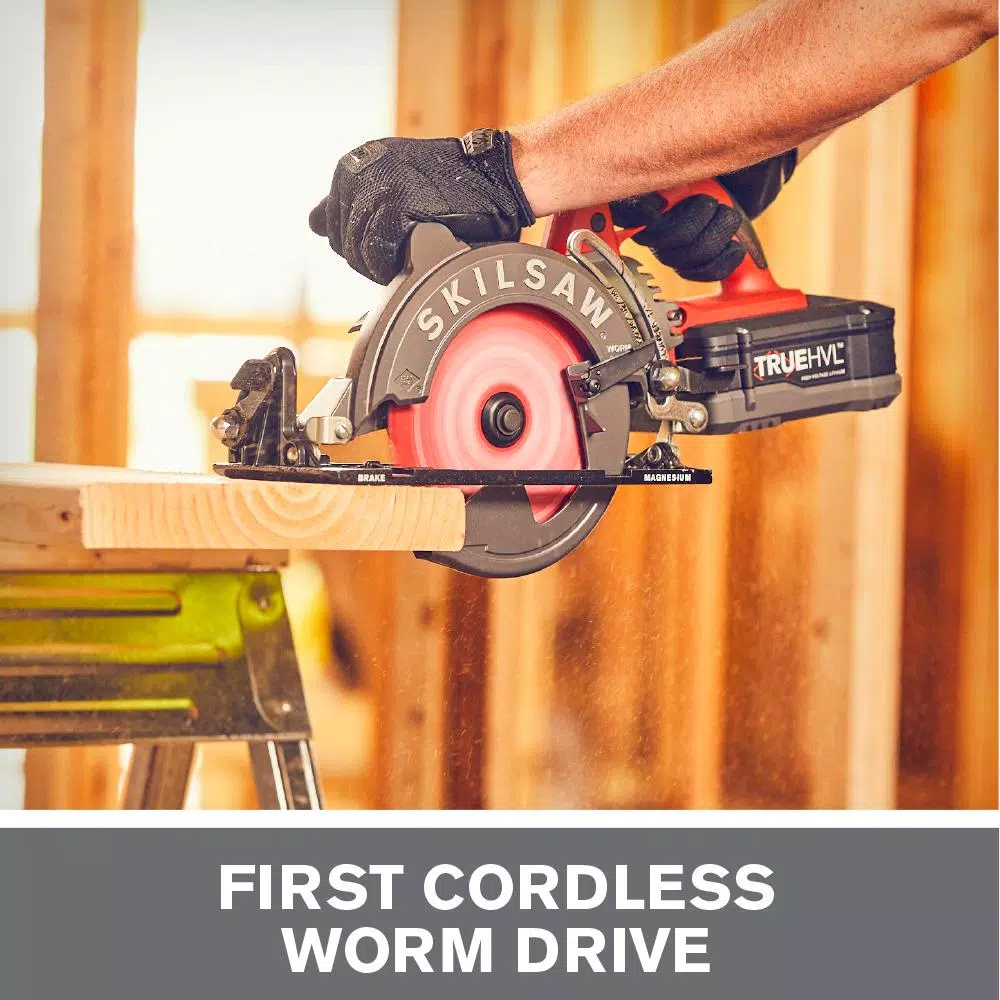 SKILSAW 48V Cordless 7-1/4 in. Worm Drive Circular Saw Kit with TRUEHVL Battery and Diablo Blade
