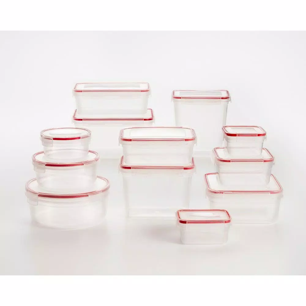 Cook Pro 24-Piece Lock and Seal Food Storage Container Set with Airtight Lids