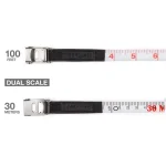 TEKTON 100 ft. (30 m) Fiberglass Tape Measure, Dual Scale, Weatherproof thumbnail 3