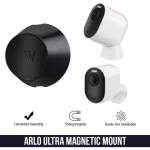 Wasserstein Magnetic Wall Mount for Arlo Ultra 2, Ultra, Pro 4, and Pro 3 (3-Pack, Black) thumbnail 2