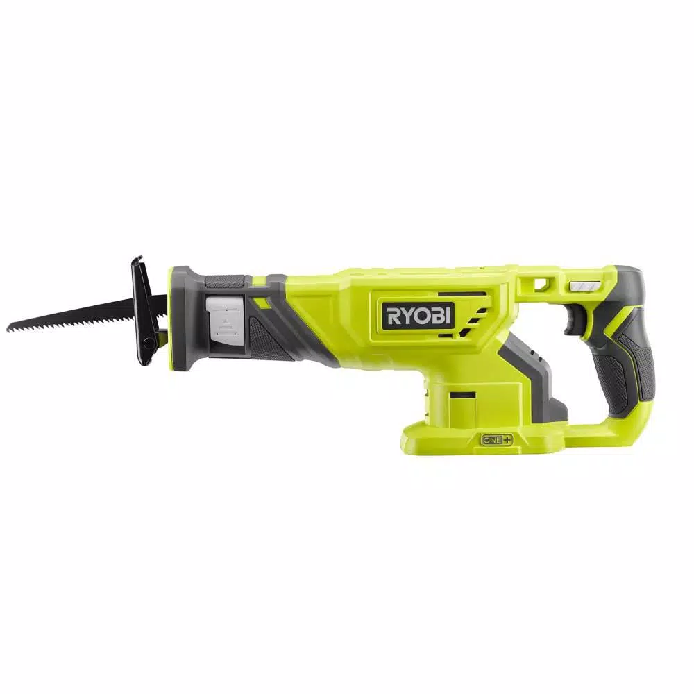 RYOBI 18V ONE+ Cordless Reciprocating Saw with 1.5 Ah Lithium-Ion Battery and 6" Wood Blade