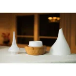 X Brand Canary Glass and Bamboo Ultrasonic Aroma Diffuser with LED Lights thumbnail 5