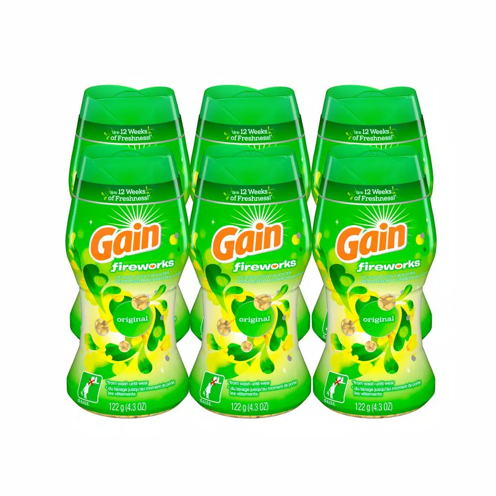 Gain Fireworks Original In-Wash Scent Booster Beads, 4.3 oz (6-Pack)