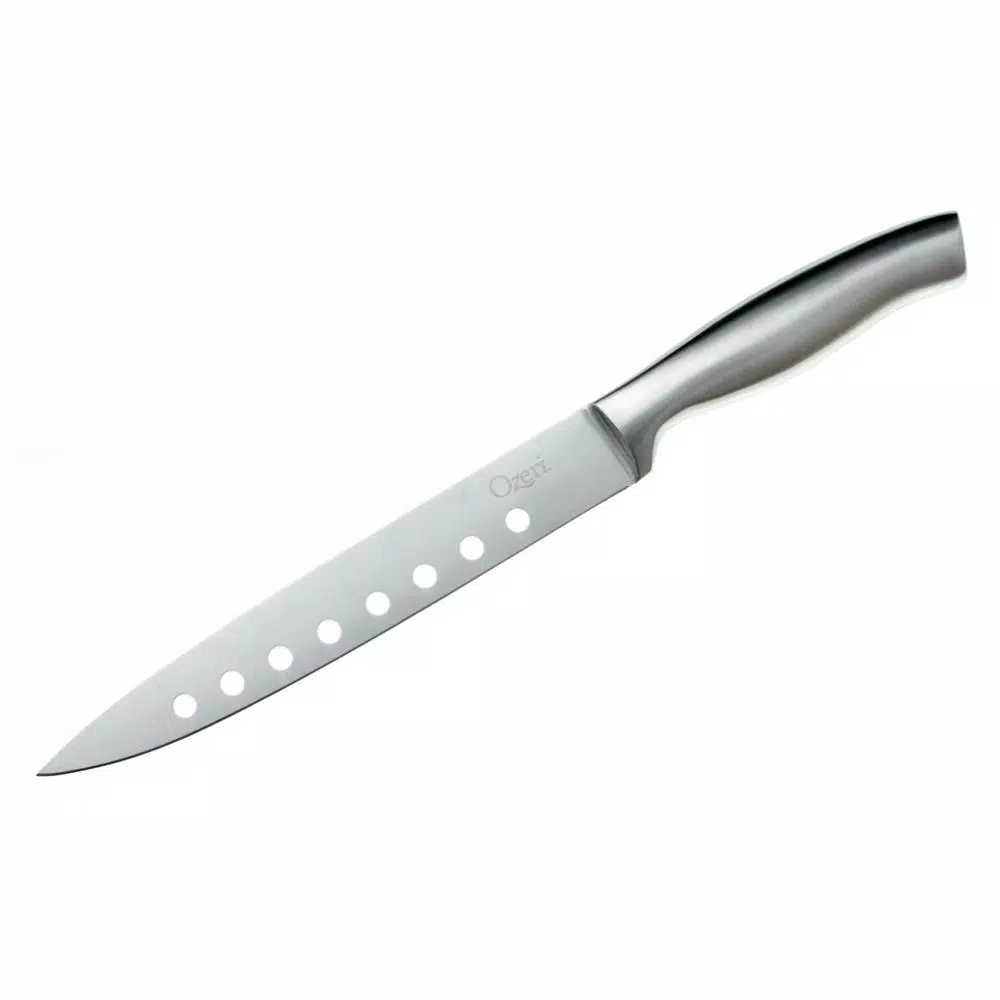 Ozeri 5-Piece Japanese Stainless Steel Knife Set with Built-in Sharpener and Wooden Case