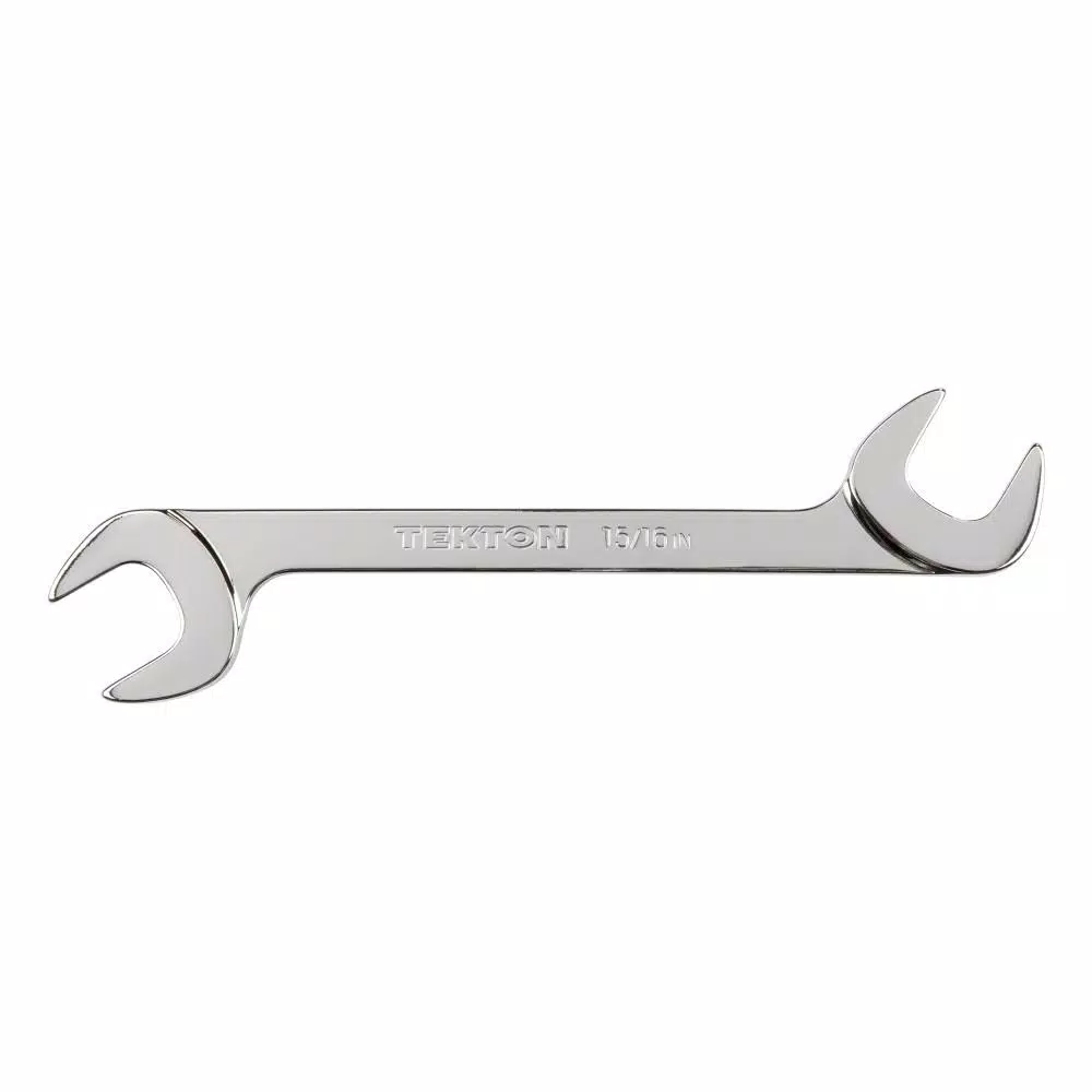 TEKTON 15/16 in. Angle Head Double Open End Wrench, 60 Degree Offset