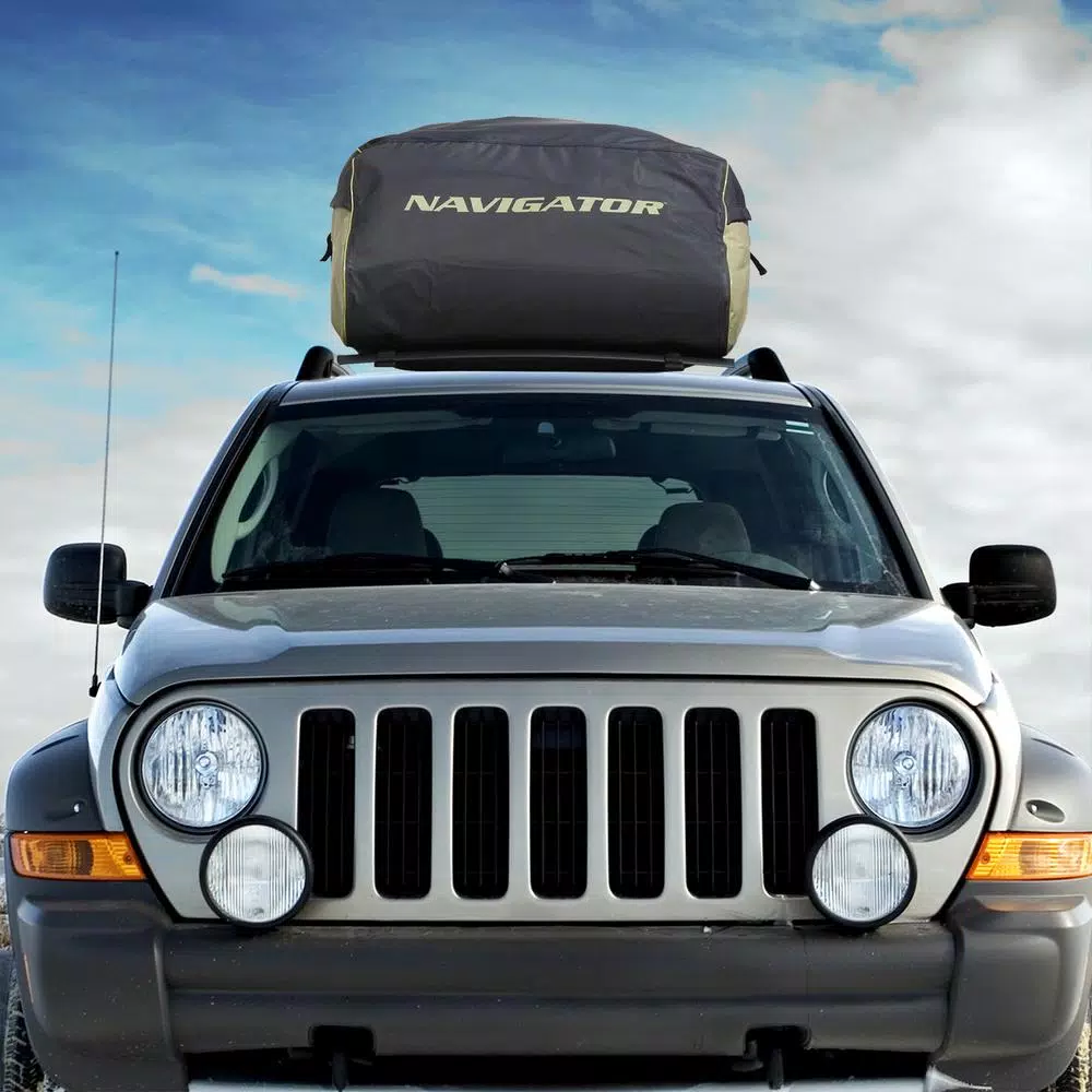 Unbranded Pilot's 18 cu. ft. Soft-Sided Waterproof Roof Cargo Bag - Black