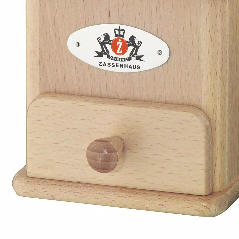 Zassenhaus Brasilia Manual Coffee Mill - Natural Beechwood with Steel Conical Burrs