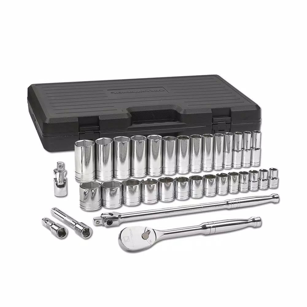 GEARWRENCH 33-Piece 1/2 in. Drive 6-Point SAE Mechanics Tool Set with 84-Tooth Ratchets