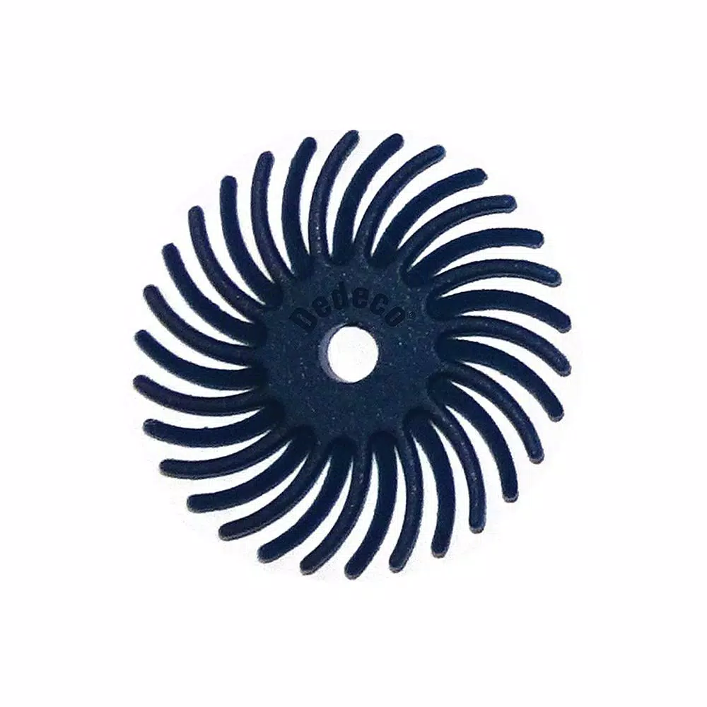 Dedeco Sunburst Radial Discs 1 in. Ultra-Fine 1/8 in. Arbor Rotary Polishing Tool, 48-Pack