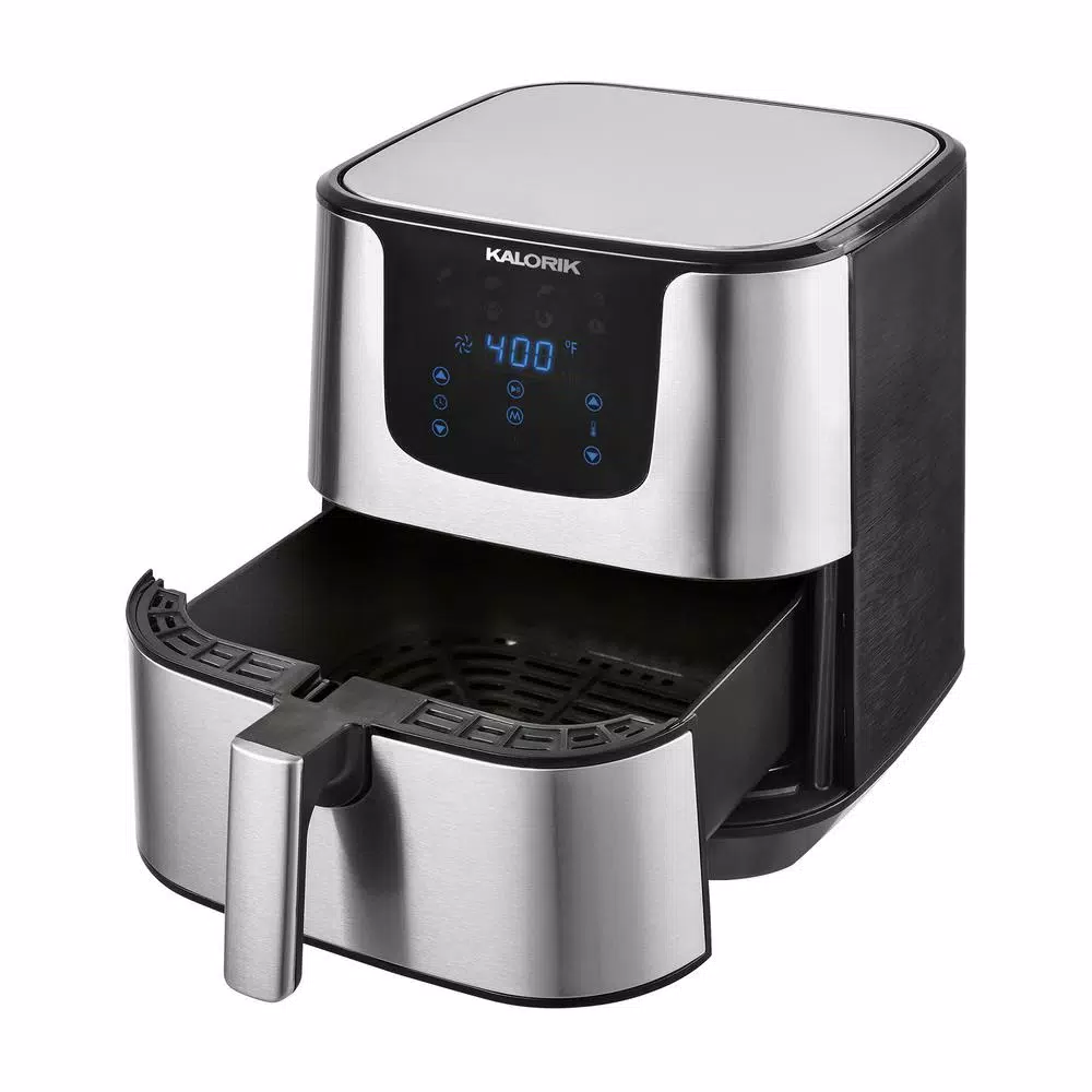KALORIK 6 Qt. Stainless Steel Digital Air Fryer Pro XL Toaster Oven with 8 Smart Presets