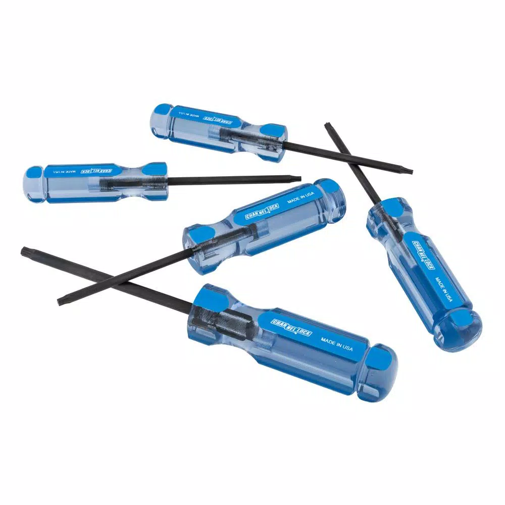 Channellock 5-Piece Precision Torx Screwdriver Set, Acetate Handles, Made in USA