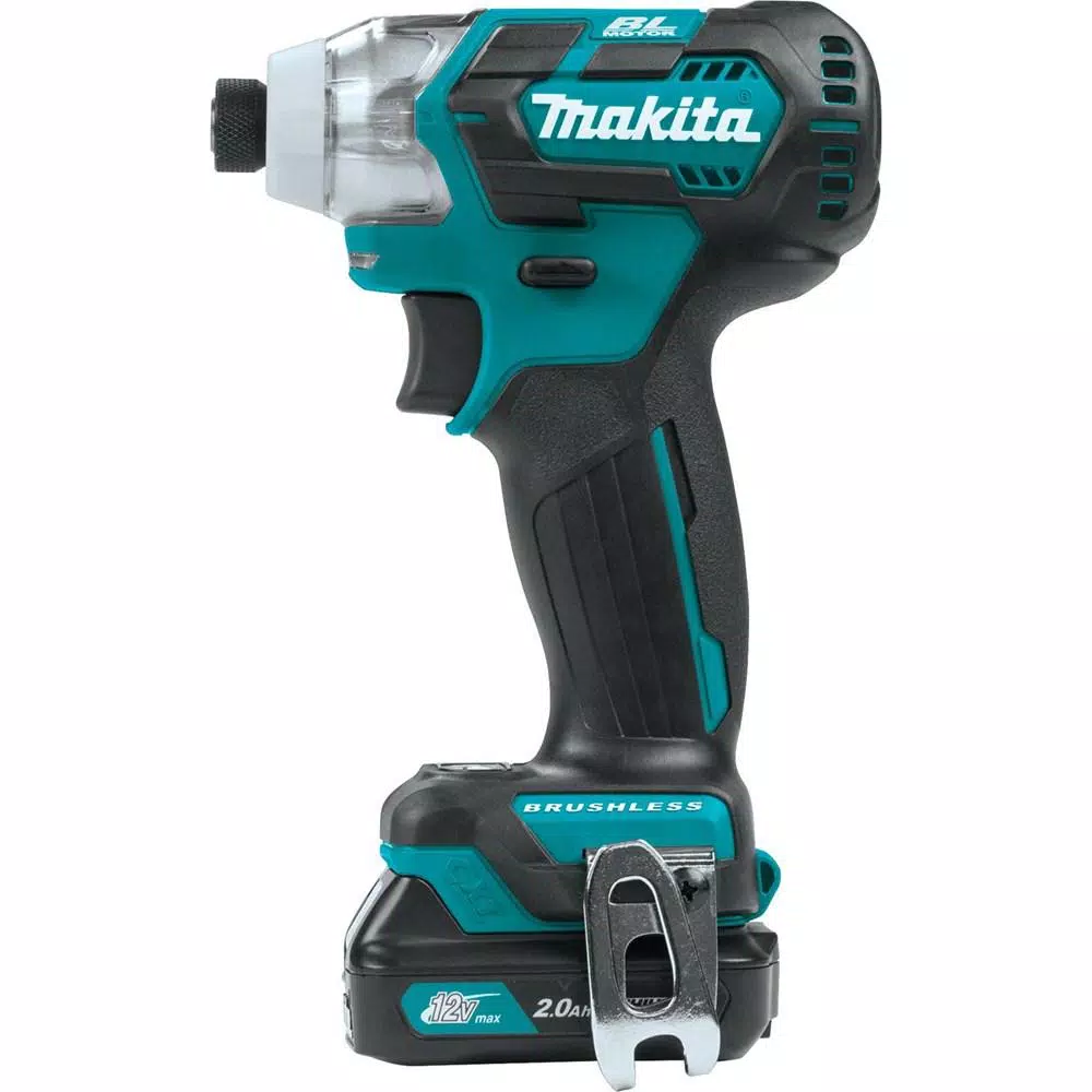 Makita 12V MAX CXT Brushless 1/4 in. Cordless Impact Driver Kit with (2) 2.0Ah Batteries, Charger, and Hard Case