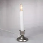 Unbranded 9 in. Electric Christmas Window Candles with Pewter Metal Base, Set of 4 thumbnail 2